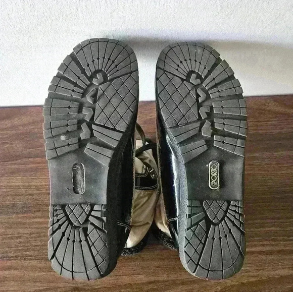 Sporto Quilted Champagne Nylon Winter Bootie with Faux Fur Lining Size 10 - Picture 5 of 11